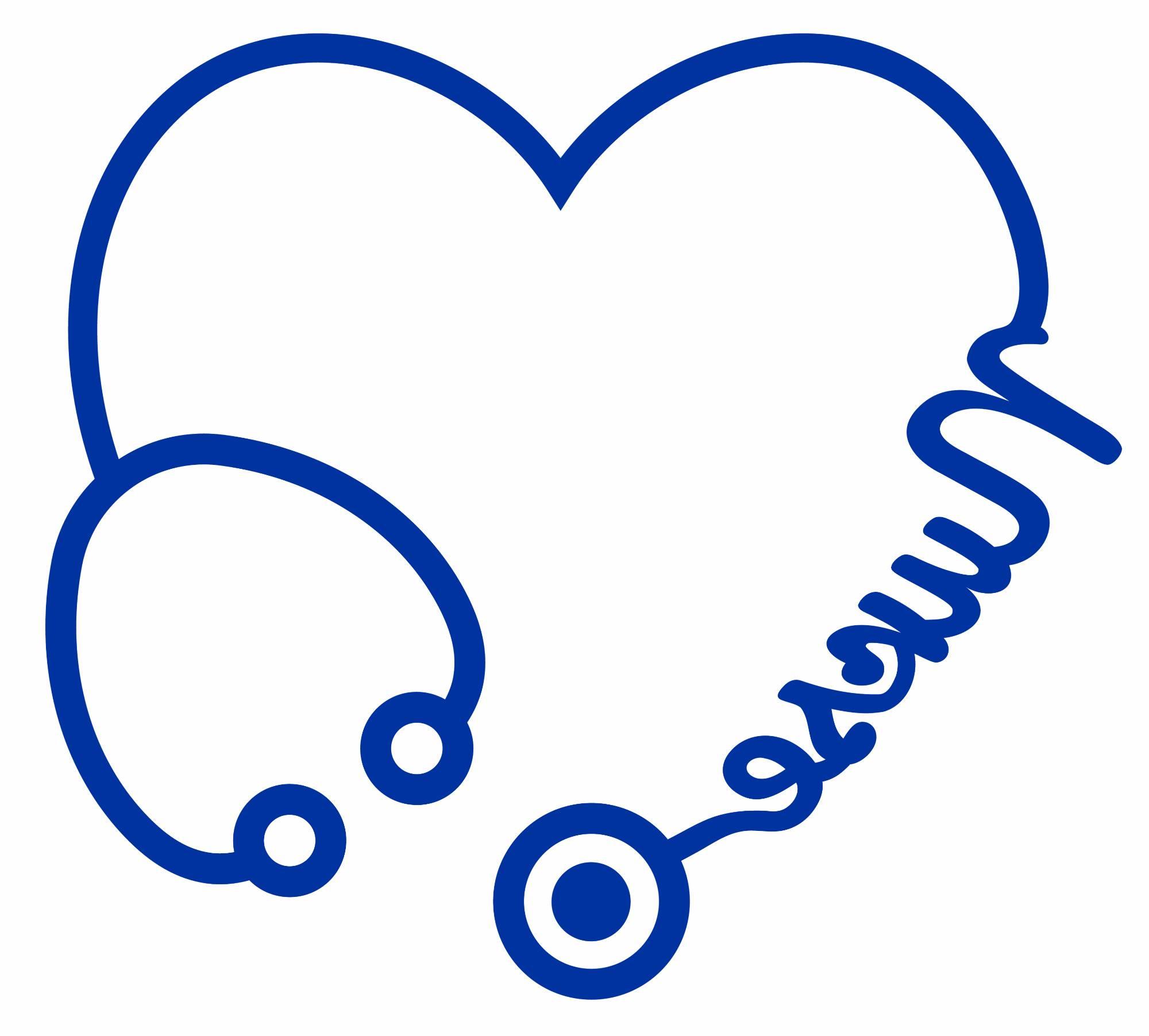 Heart image with the word nurse written in